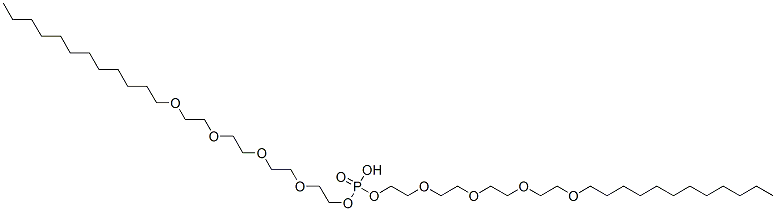 bis[3,6,9,12-tetraoxatetracosyl] hydrogen phosphate Structure