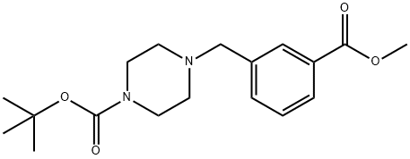 4-(3-(甲氧基羰基)苄基)哌嗪-1-羧酸叔丁酯, 203047-36-3, 结构式