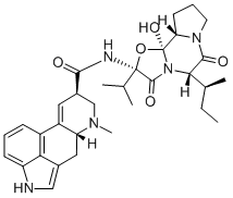 5'alpha(S)-sec-butyl-12'-hydroxy-2'-isopropylergotaman-3',6',18-trione Struktur