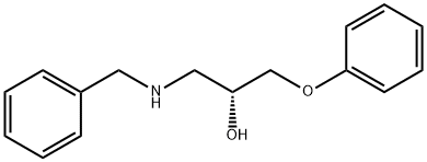 (R)-(+)-1-ベンジルアミノ-3-フェノキシ-2-プロパノール 化学構造式