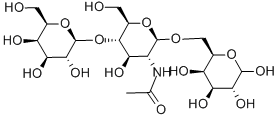 6-O- [2-乙酰氨基-2-脱氧-4-O-(B-D吡喃半乳糖基) - 嵌段 - D-D-吡喃葡萄糖基]-Β-D-吡喃半乳糖, 20331-45-7, 结构式