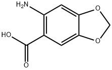 6-氨基苯并[D][1,3]二氧杂环戊烯-5-羧酸, 20332-16-5, 结构式