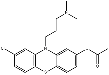 8-Acetoxy-2-chloro-10-(3-dimethylaminopropyl)-10H-phenothiazine Struktur