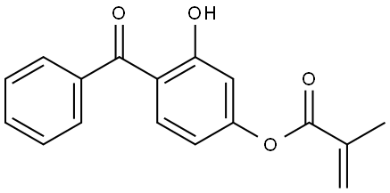 メタクリル酸4-ベンゾイル-3-ヒドロキシフェニル 化学構造式