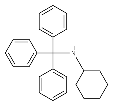 N-(Cyclohexyl)-α,α-diphenylbenzenemethanamine 结构式