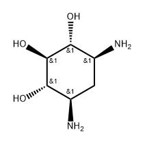 4α,6α-ジアミノシクロヘキサン-1β,2α,3β-トリオール 化学構造式