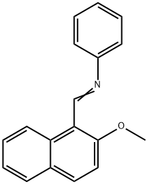 Aniline, N-[(2-methoxy-1-naphthyl)methylene]- Structure