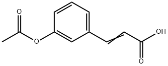 3-乙酸基肉桂酸 结构式