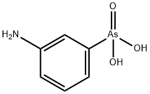 (3-アミノフェニル)アルソン酸 化学構造式