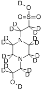 4-(2-羟乙基)-1-哌嗪乙磺酸-D18, 203805-87-2, 结构式