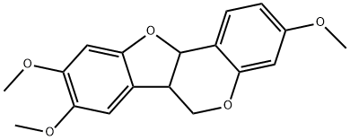 6a,11a-Dihydro-3,8,9-trimethoxy-6H-benzofuro[3,2-c][1]benzopyran 结构式