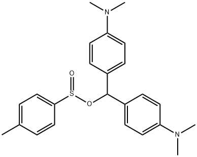 4-メチルベンゼンスルフィン酸ビス[4-(ジメチルアミノ)フェニル]メチル 化学構造式