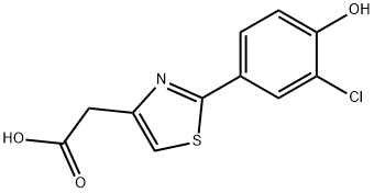 2-(3-Chloro-4-hydroxyphenyl)-4-thiazoleacetic acid Structure
