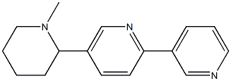 (+)-5-(1-メチル-2-ピペリジニル)-2,3'-ビピリジン 化学構造式