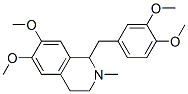 1-(3,4-ジメトキシベンジル)-6,7-ジメトキシ-2-メチル-1,2,3,4-テトラヒドロイソキノリン 化学構造式