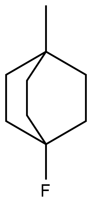1-Fluoro-4-methylbicyclo[2.2.2]octane 结构式
