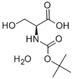 N-叔丁氧羰基-L-丝氨酸水合物 结构式