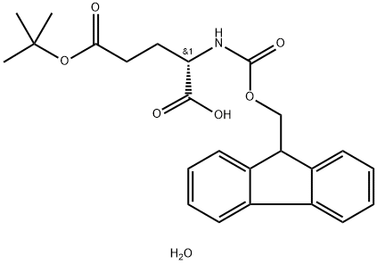 N-芴甲氧羰基-L-谷氨酸 GAMMA-叔丁酯一水物 结构式