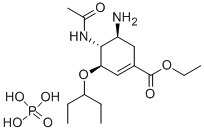 Oseltamivir phosphate Structure