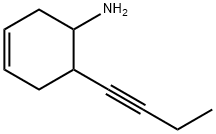 3-Cyclohexen-1-ylamine, 6-(1-butynyl)- (8CI) Structure