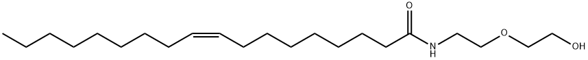 (Z)-N-[2-(2-ヒドロキシエトキシ)エチル]-9-オクタデセンアミド 化学構造式