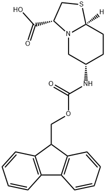 5H-Thiazolo[3,2-a]pyridine-3-carboxylicacid,6-[[(9H-fluoren-9-ylmethoxy)carbonyl]amino]hexahydro-,(3R,6S,8aS)-(9CI) Structure