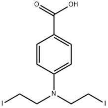 4-[Bis(2-iodoethyl)amino]benzoic acid Struktur