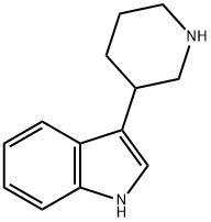 3-(3-ピペリジニル)-1H-インドール 化学構造式
