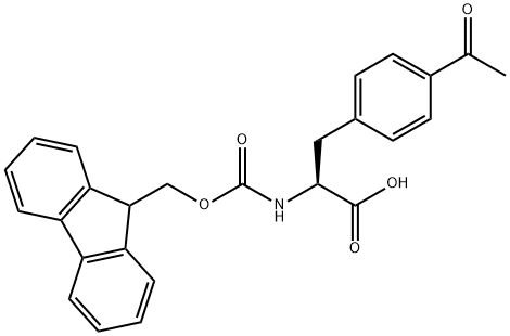 FMOC-4-乙酰基-L-苯丙氨酸 结构式