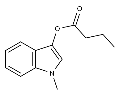 1-甲基-1H-吲哚-3-基丁酸酯, 20485-22-7, 结构式