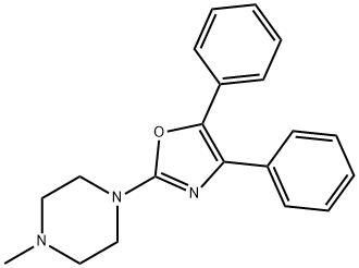 1-(4,5-diphenyl-1,3-oxazol-2-yl)-4-methyl-piperazine Struktur