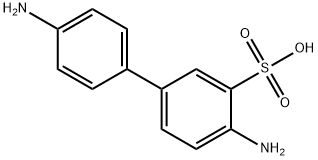 4,4'-ジアミノビフェニル-3-スルホン酸 化学構造式