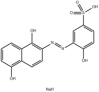 3-[(1,5-ジヒドロキシ-2-ナフタレニル)アゾ]-4-ヒドロキシベンゼンスルホン酸ナトリウム 化学構造式