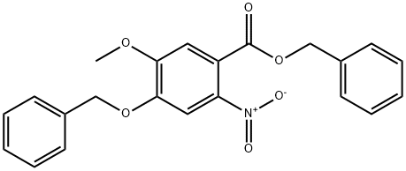 4-(苄氧基)-5-甲氧基-2-硝基苯甲酸苄酯, 205259-40-1, 结构式