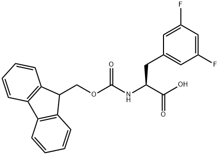FMOC-L-3,5-ジフルオロフェニルアラニン 化学構造式