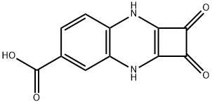 1,2,3,8-テトラヒドロ-1,2-ジオキソシクロブタ[b]キノキサリン-5-カルボン酸 化学構造式