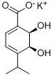 (2R,3S)-1-カルボキシ-4-イソプロピル-2,3-ジヒドロシクロヘキサ-4,6-ジエンカリウム 化学構造式