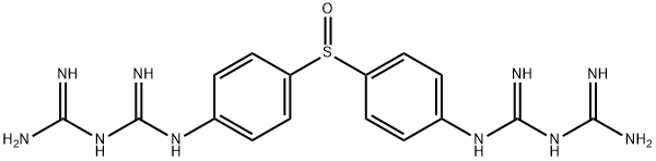 1,1'-[スルフィニルビス(4,1-フェニレン)]ビスビグアニド 化学構造式