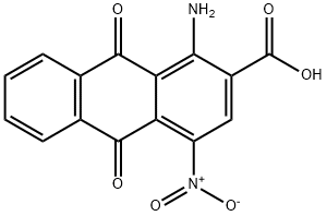 1-amino-9,10-dihydro-4-nitro-9,10-dioxoanthracene-2-carboxylic acid Structure