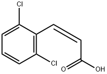 (Z)-3-(2,6-ジクロロフェニル)プロペン酸 化学構造式