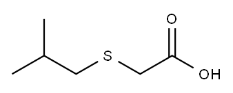 [(2-メチルプロピル)チオ]酢酸 化学構造式