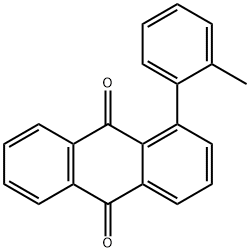 1-(2-メチルフェニル)-9,10-アントラセンジオン 化学構造式