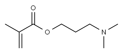 2-メチルアクリル酸3-(ジメチルアミノ)プロピル 化学構造式