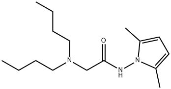 2-(ジブチルアミノ)-N-(2,5-ジメチル-1H-ピロール-1-イル)アセトアミド 化学構造式