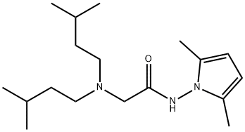 2-(ジイソペンチルアミノ)-N-(2,5-ジメチル-1H-ピロール-1-イル)アセトアミド 化学構造式