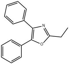 2-エチル-4,5-ジフェニルオキサゾール 化学構造式