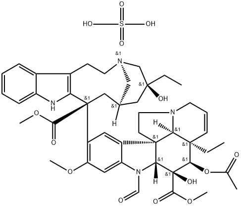 硫酸长春新碱, 2068-78-2, 结构式