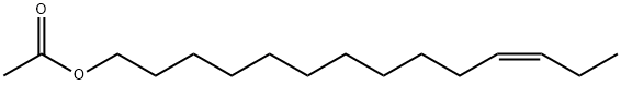 (11Z)-11-テトラデセニル=アセタート 化学構造式