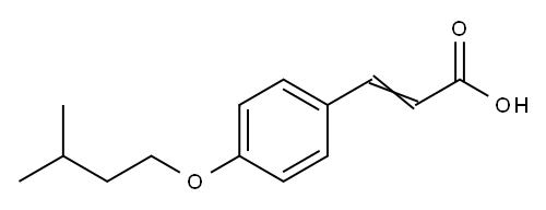 (2E)-3-[4-(3-甲基丁氧基)苯基]丙烯酸 结构式