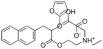 diethyl[2-[3-(2-furyl)-2-(2-naphthylmethyl)propionyloxy]ethyl]ammonium hydrogen oxalate  Structure